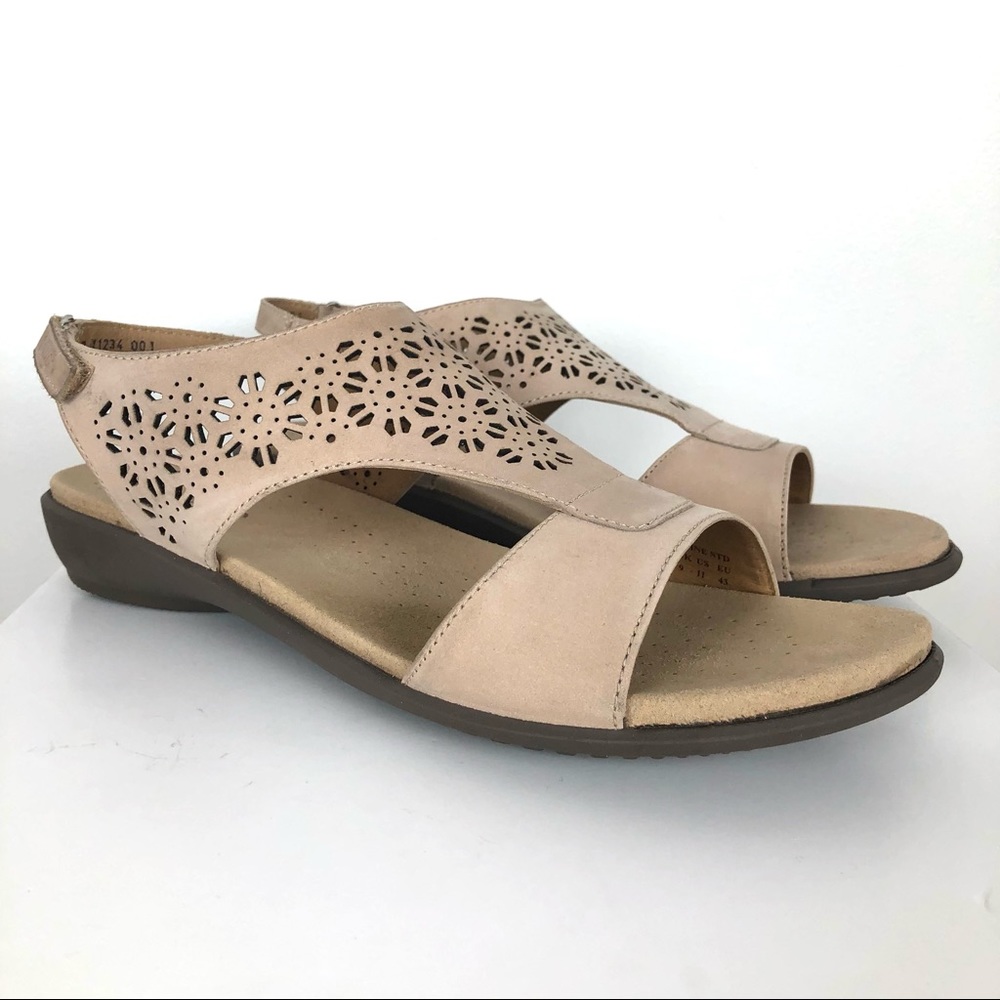 Hotter Shine Taupe Nubuck Suede Sandals 1.5 in. Heel US Size 11